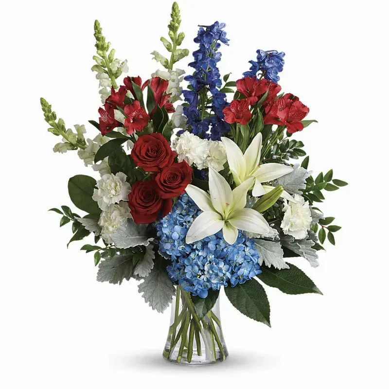 Patriotic Themed Floral Design in Fayetteville Georgia, Huddleston Florist